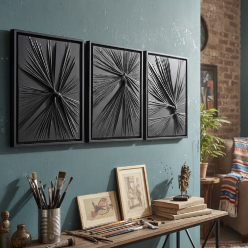 Abstract Textile Wall Art • Large Fabric Wall Sculpture | Paintings by Sarmal Design
