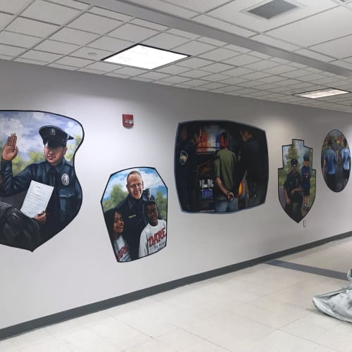 Indoor Mural | Murals by Promiseland Murals, LLC | Upper Gwynedd Twp Police Office in North Wales