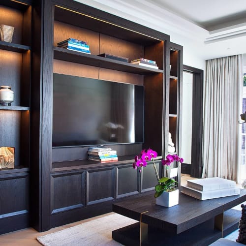 Custom Built-in Entertainment Shelves | Furniture by Select NYC Millwork
