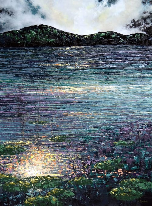 The Pond II | Oil And Acrylic Painting in Paintings by DANIELA PASQUALINI