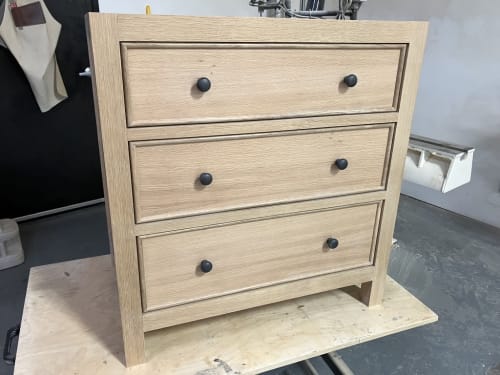 Example of Vanities (shown) and/or dressers, with detail | Storage by Wooden Imagination