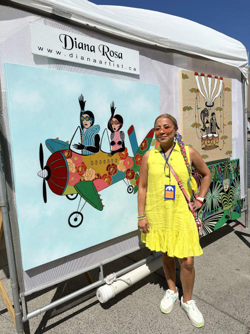 SOLD---Party in the jungle | Paintings by Diana Rosa