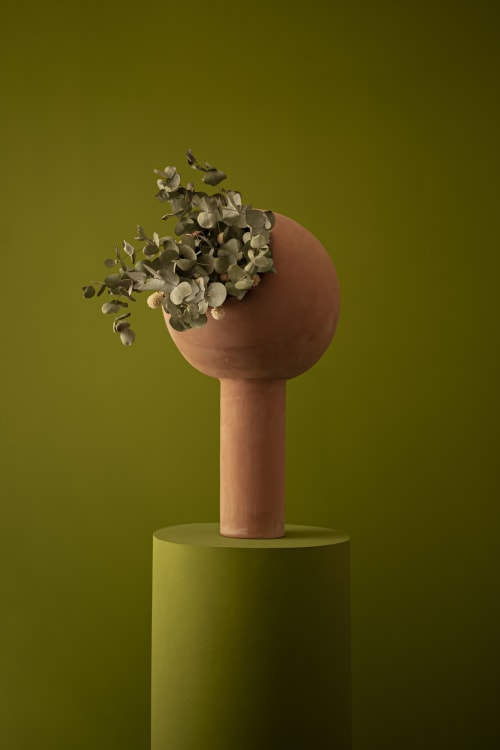 Ball Pot Terracotta | Vases & Vessels by Masquespacio