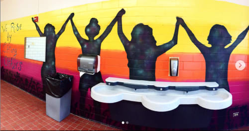We Rise by Lifting Others | Murals by Julia Morgan (Aerose Art) | Gust Elementary School in Denver