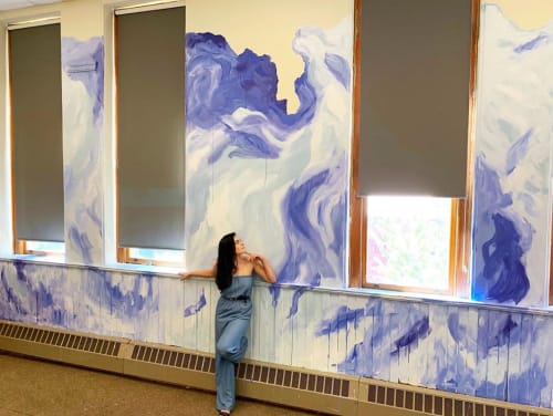 Abstract Mural | Paintings by Ashley Joon | Wyatt Academy in Denver