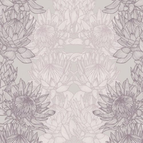 Regal Protea Textile | Linens & Bedding by Patricia Braune