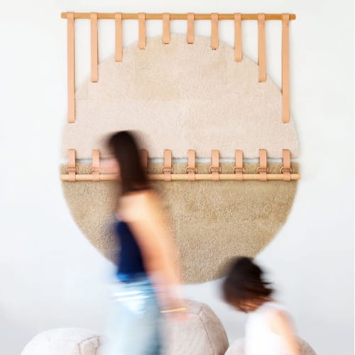 Round Shoreline Tapestry by Moses Nadel | Wall Hangings by Moses Nadel