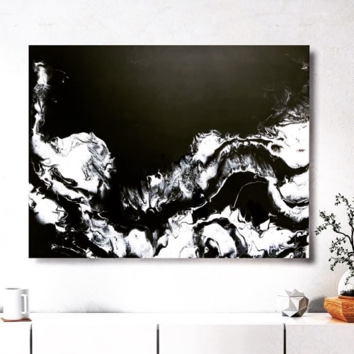 Mirrored Smoke | Oil And Acrylic Painting in Paintings by Paige Ring