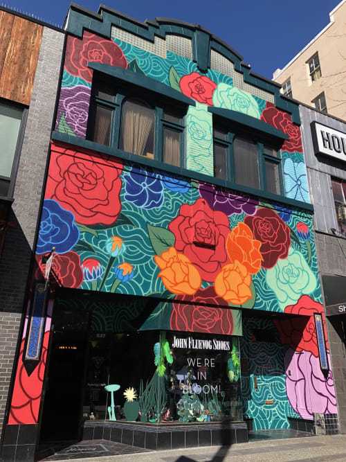 Bloom | Murals by Jorge-Miguel Rodriguez | John Fluevog Shoes in Vancouver