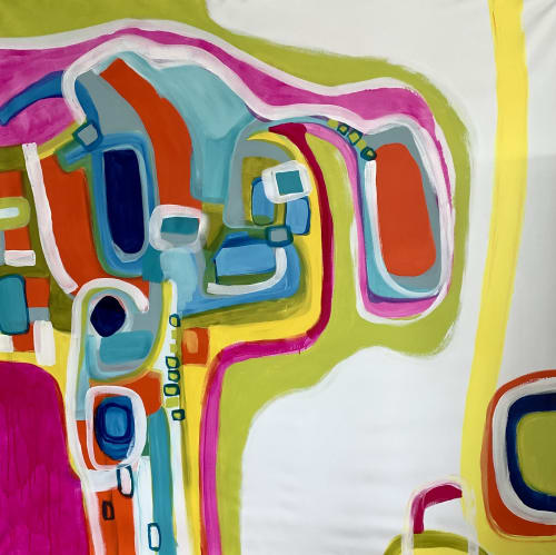 Modern Vibe | Oil And Acrylic Painting in Paintings by Darlene Watson Abstract Artist