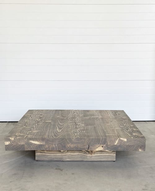 Rustic Coffee Tables: 42 x 42 Barnwood Square Open Coffee Table