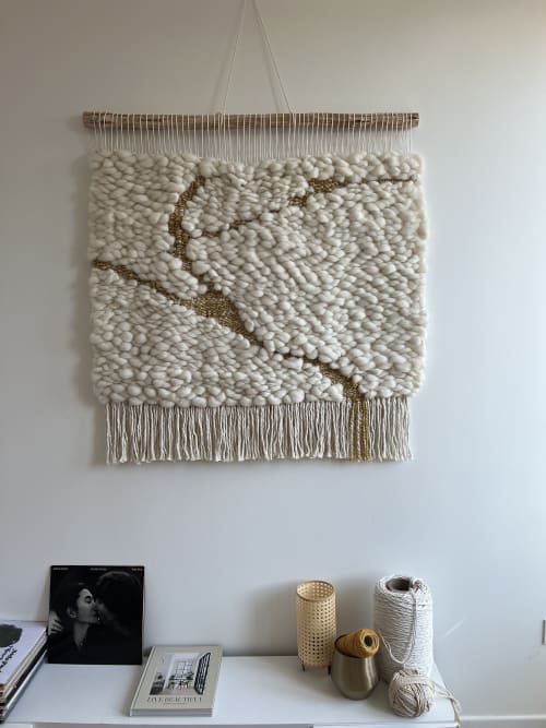 Wall Tapestry 'Kintsugi' | Wall Hangings by KnitushkiStore