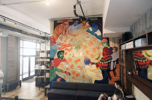 Elixr Mural | Murals by Lynnea Holland-Weiss | Elixr Coffee Roasters in Philadelphia