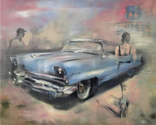 Route 66 Painting | Oil And Acrylic Painting in Paintings by Gregg Chadwick