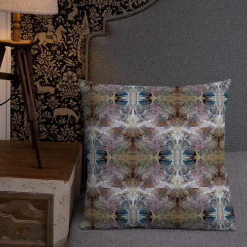 Arabesque patterns IV | Cushion in Pillows by KALEIDO MARBLING ART