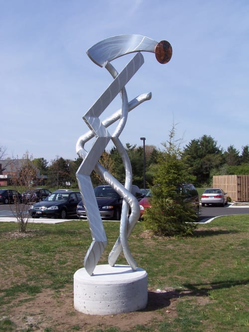 Sky Messenger | Public Sculptures by John Mishler | Mennonite Church USA Elkhart Office in Elkhart