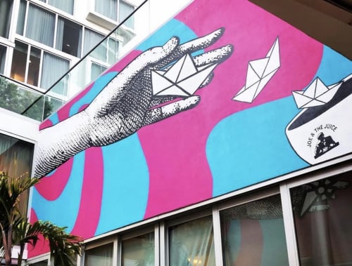 The helping hand ( coffee time ) | Murals by RIGO LEON HERRERA | Hyatt Centric South Beach Miami in Miami Beach