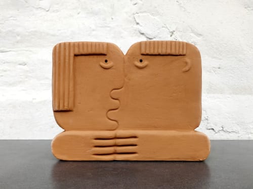 Terracotta Lovers #3 | Sculptures by Aman Khanna (Claymen)ˇ | Claymen Gallery Store in New Delhi