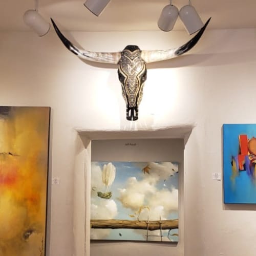 50 Shades Collection Longhorn II | Wall Hangings by Ali Launer | Canyon Road Contemporary Art in Santa Fe