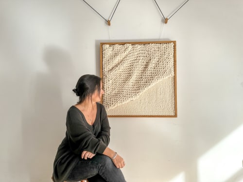 Duality | Framed Textural Tapestry | Wall Hangings by Ana Salazar Atelier