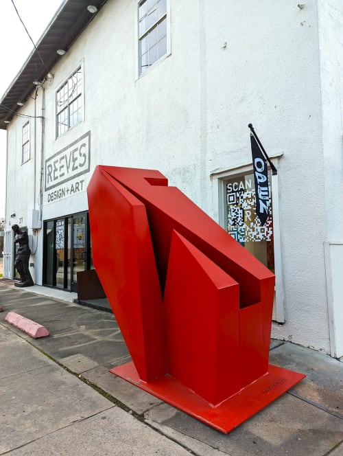 Custom aluminum sculpture. Powder-coated. | Public Sculptures by Avidon Design | Reeves Art + Design in Houston