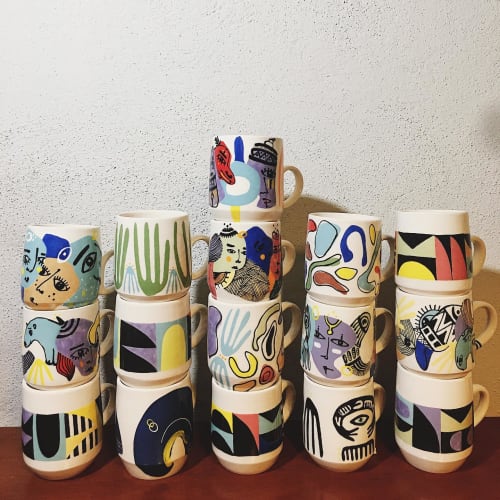 Handmade, handpainted mugs | Cups by Kizilkarakovan