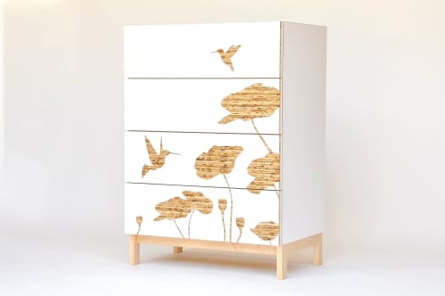 Hummingbird Graphic Tall Dresser | Furniture by Iannone Design