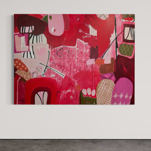 Miss Scarlett | Oil And Acrylic Painting in Paintings by Sarah Finucane