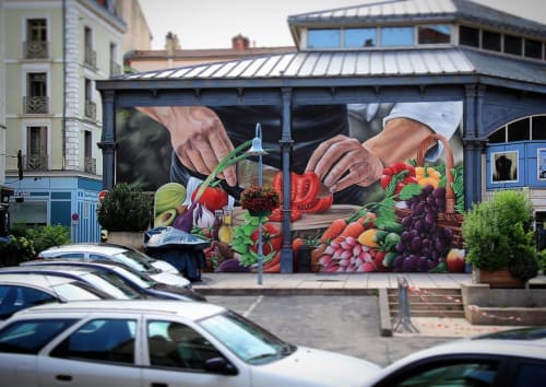 To Eat Vegetables Mural | Murals by Camille Alberni aka Dege | Chez Mon Pote in Le Puy-en-Velay