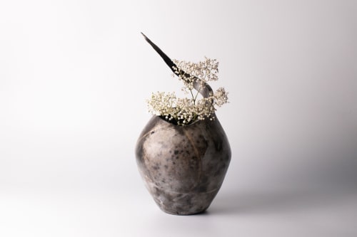 sitting in the sand with our music up | saggar vessel | Sculptures by harlow studio