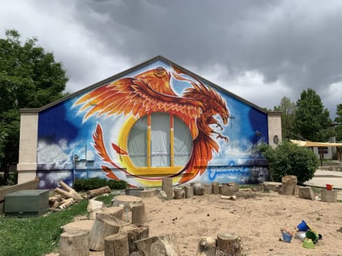 Phoenix Mural | Murals by Grow Love | Mountain Phoenix Community School in Wheat Ridge