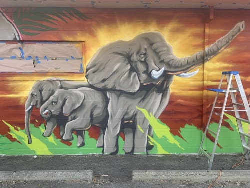 Elephant Shack | Murals by Lopan 4000 | The Elephant Shack in Woodland