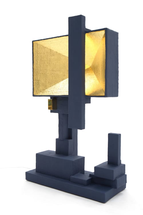 Bold Blue Floor Lamp - BOX 2 by Studio Josha | Lamps by Studio Josha