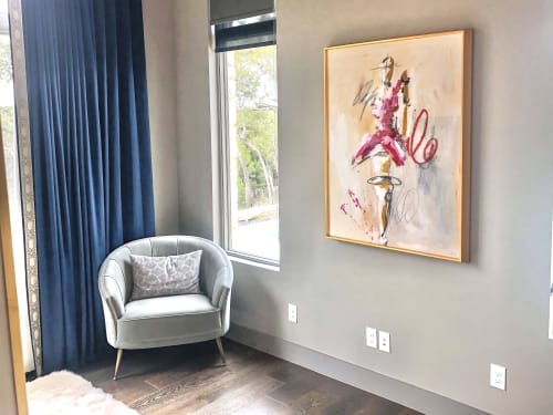 Figurative - mixed media, acrylic, resin gold frame 36”x4 | Paintings by Ash Almonte