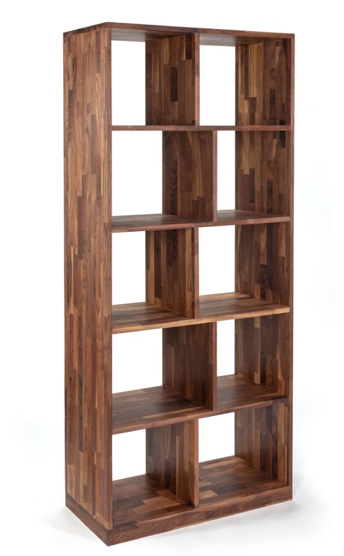 Zuma solid walnut modern high shelving | Storage by Modwerks Furniture Design