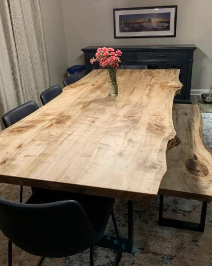 The Scott Live Edge Table | Tables by The Rustic Hut
