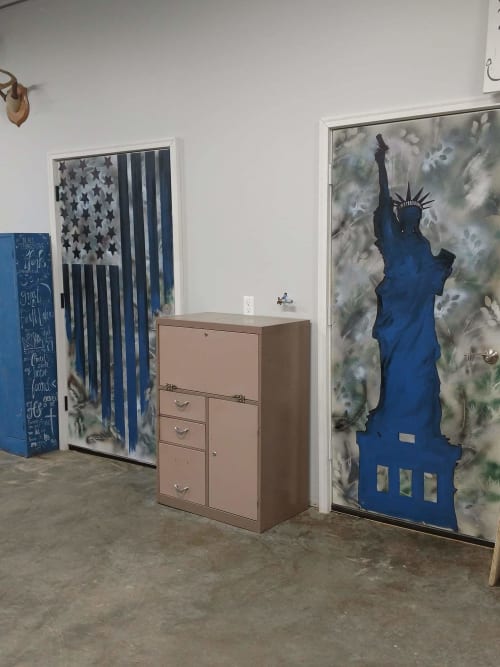 Garage door Murals | Murals by Sweet De’sign | Lake of the Woods High School in Baudette