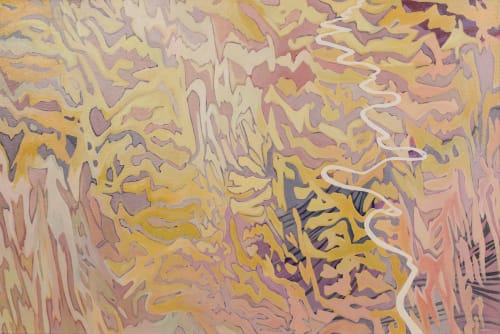Ochre River | Oil And Acrylic Painting in Paintings by Anne Blenker