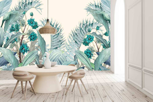 Blue Tropic | Wallpaper by Cara Saven Wall Design