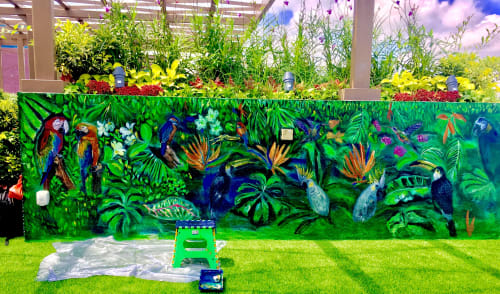 My Tropical Paradise | Murals by BELINDA LOW | Marine Blue Condominium in Singapore