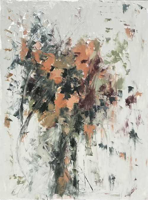 “Dancing Leaves” | Oil And Acrylic Painting in Paintings by Ronda Waiksnis