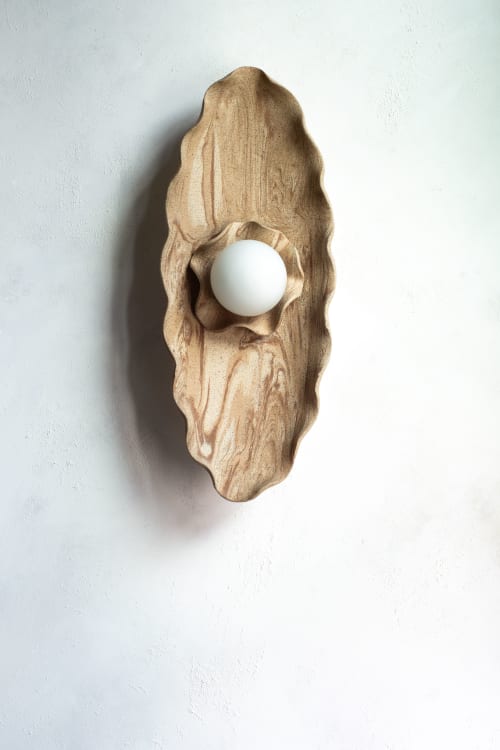 "Ayam" Ceramic wall sconce | Sconces by Asmaa Aman Studio