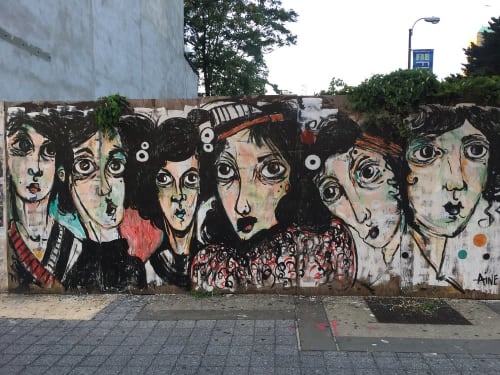 Les Demoiselles d’Avenue Lafayette | Street Murals by Alan Aine