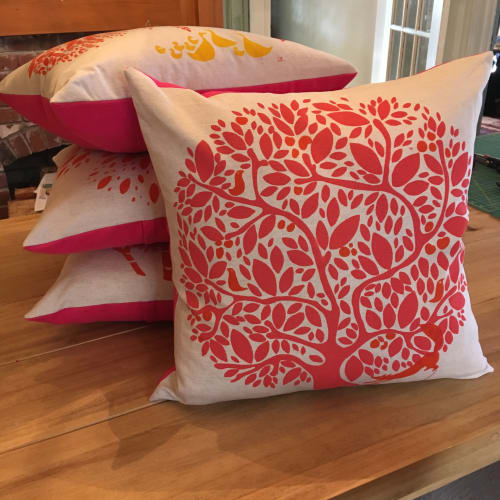 Vibrant Tree Prints | Pillows by Marilyn Smulders
