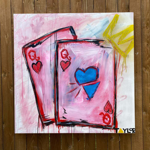 Queen of Hearts | Paintings by Scott Taylor | The Root Coworking in Tulsa