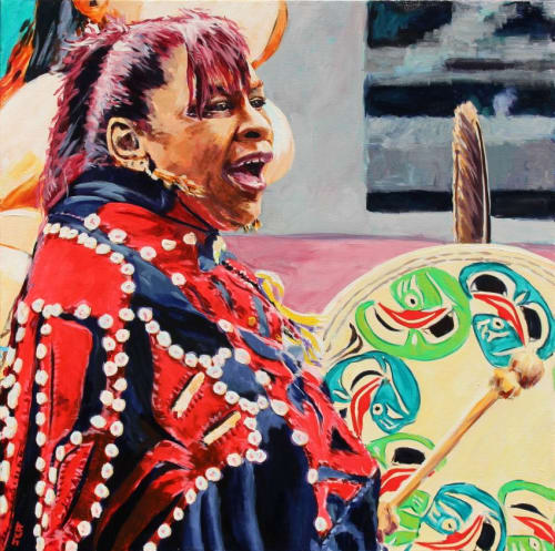 Memorial Marcher | Paintings by Jeff Wilson | Firehall Arts Centre in Vancouver