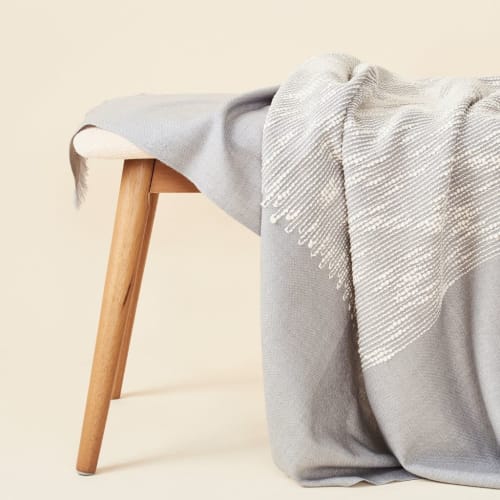 FLO Grey Throw | Linens & Bedding by Studio Variously