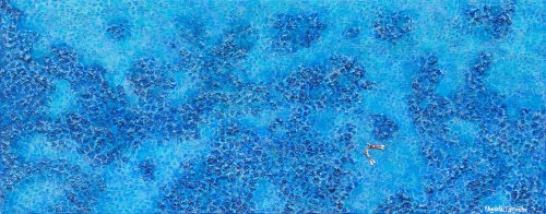 Into the Blue Me and You | Paintings by Elizabeth Langreiter Art | Artplex Gallery in Los Angeles