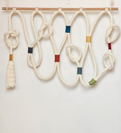 Natural Knotted Rope Wall Hanging | Wall Hangings by Trudy Perry