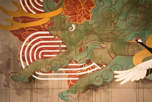 Asian Restaurant Mural: Interior Drywall | Murals by JUURI | Hawkers Asian Street Fare in Orlando